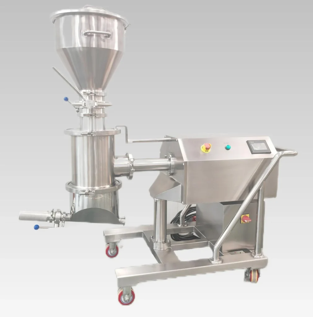 Centrifugal sifter with hopper and mobile frame
