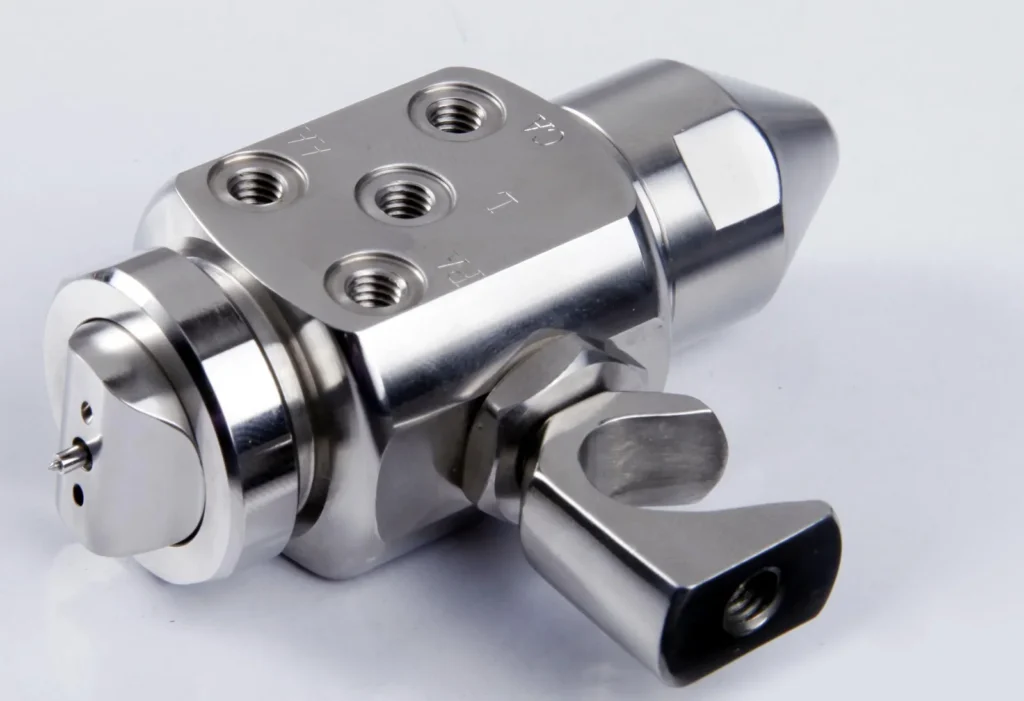 Coating spray gun head for tablet film coating pan