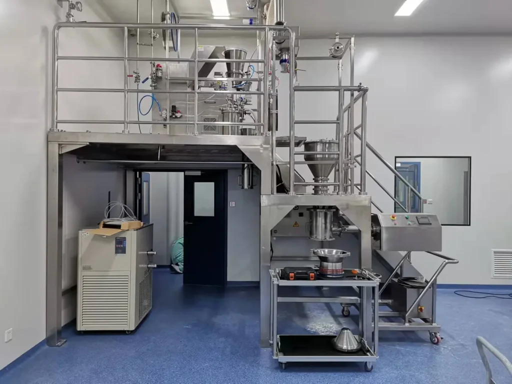 Hammer mill and granulator production line installed at customer site