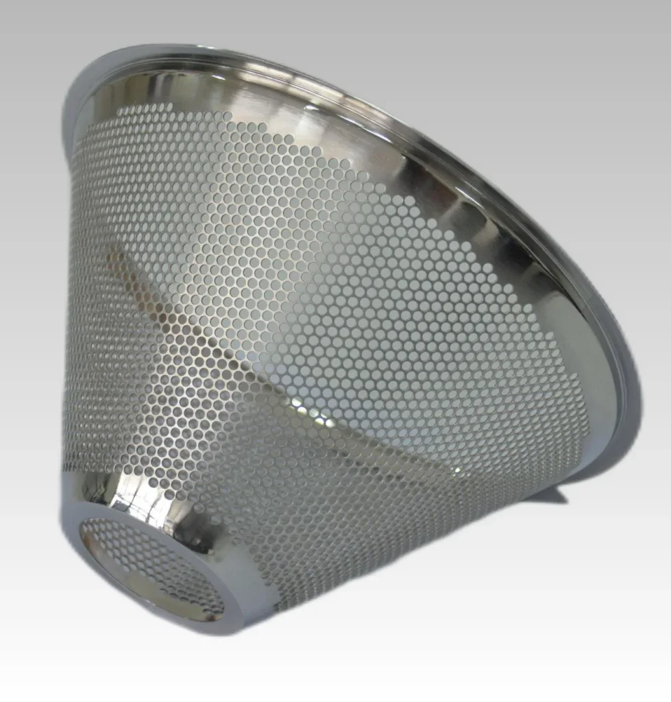 Conical custom sieve screens for granulator in various mesh sizes