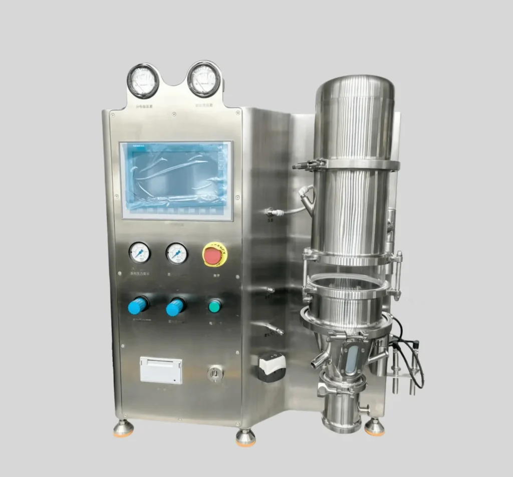 Pilot scale multifunctional fluid bed DPL-II with spray system