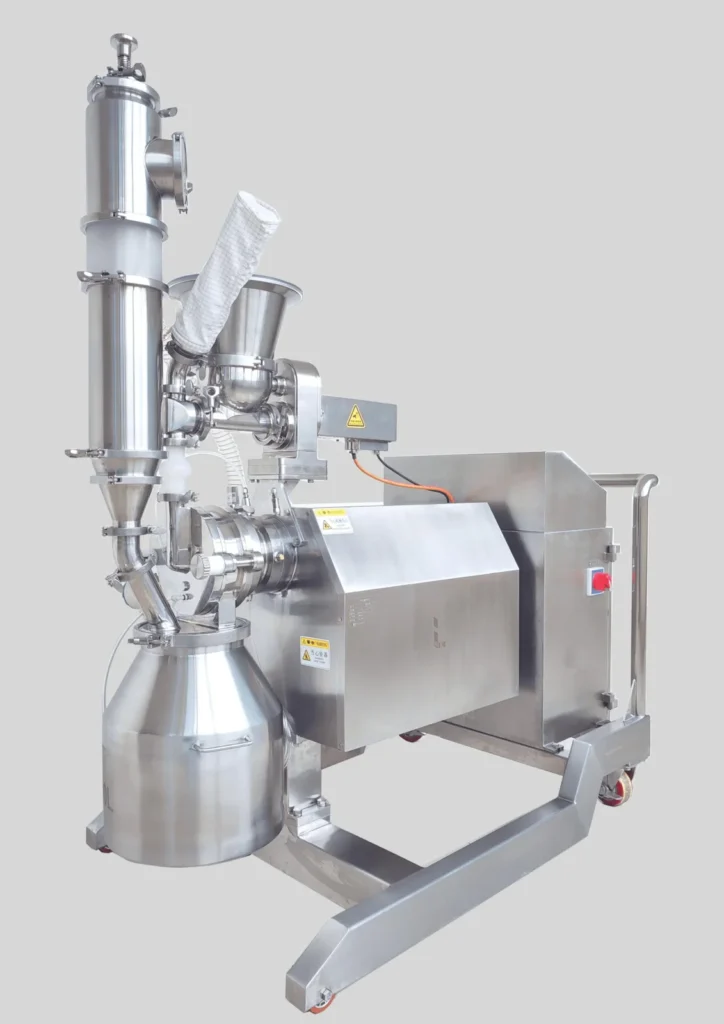 Pin mill machine for ultra fine grinding of crystalline materials