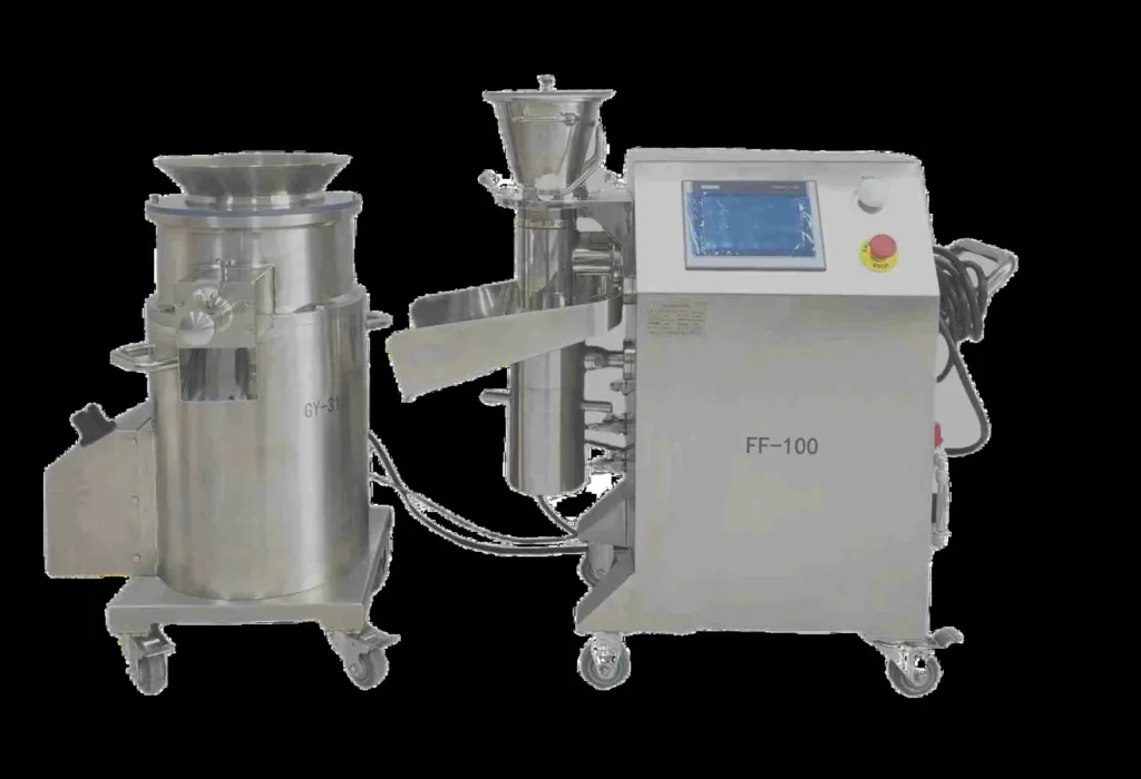 Spinning extruder FF-100 for low shear wet extrusion